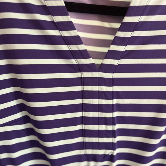 ELLIE KAI STRIPED V NECK DRESS. - Picture 10 of 12